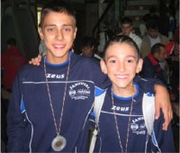 Rosati Fabio Kg. 38 e Mancino Daniele Kg. 46 Esordienti Medaglie d'Argento Torneo Internazionale Romagna Judo 2004